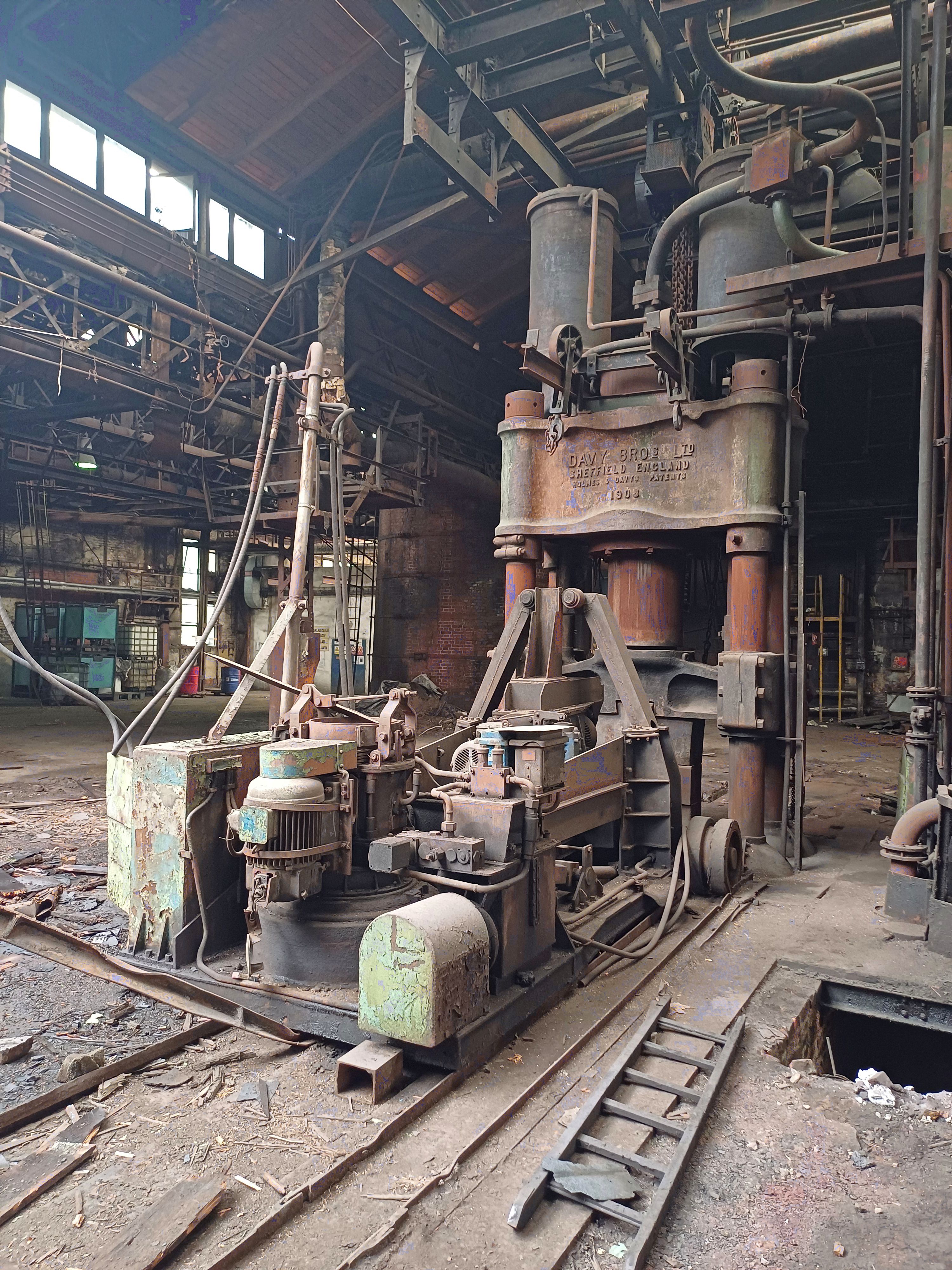 Jedním z cenných odkazů na ostravské industriální dědictví je také parohydraulický lis Davy-Brothers z roku 1908. Foto: Jakub Jareš